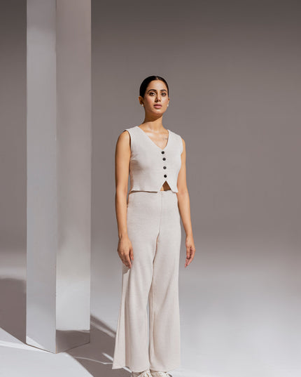 Ivory Flare Trousers