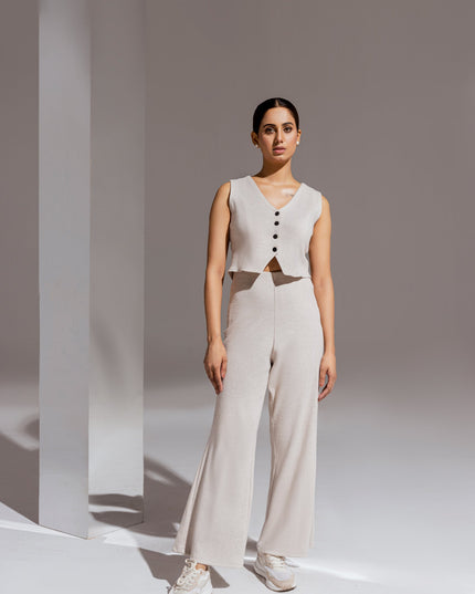 Ivory Flare Trousers